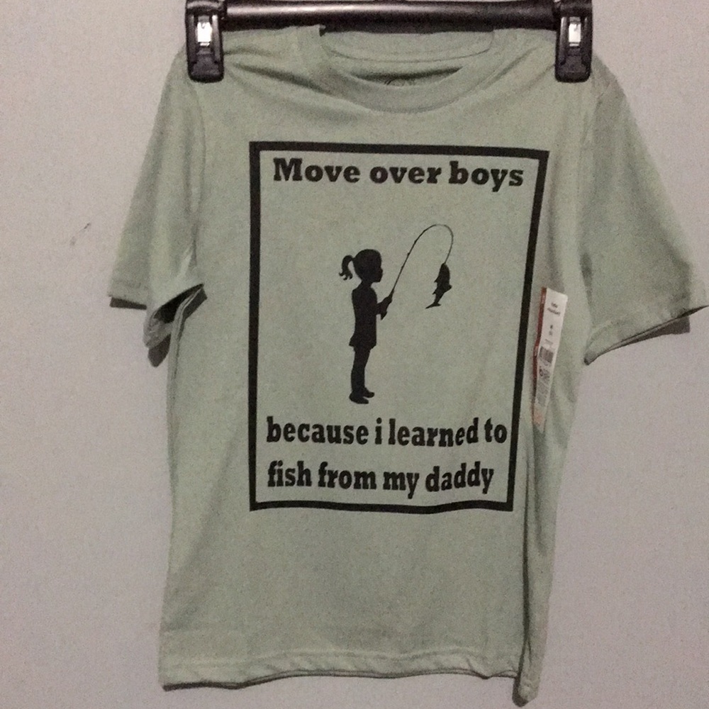 NWT Hand made vinyl tee size M(8) girls